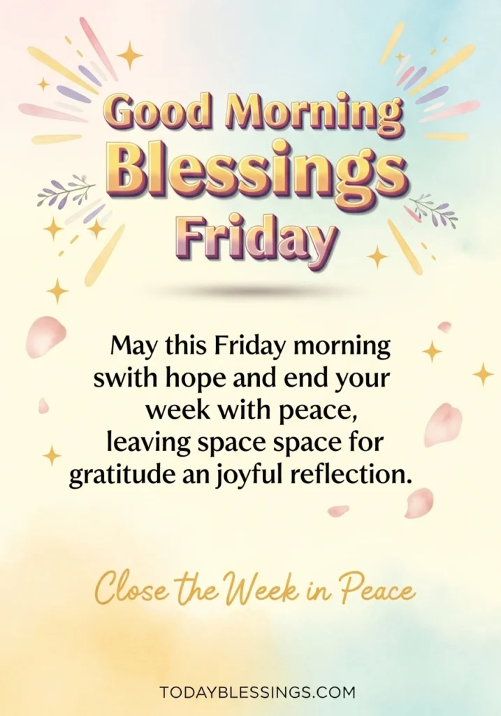 Good Morning Blessings Friday