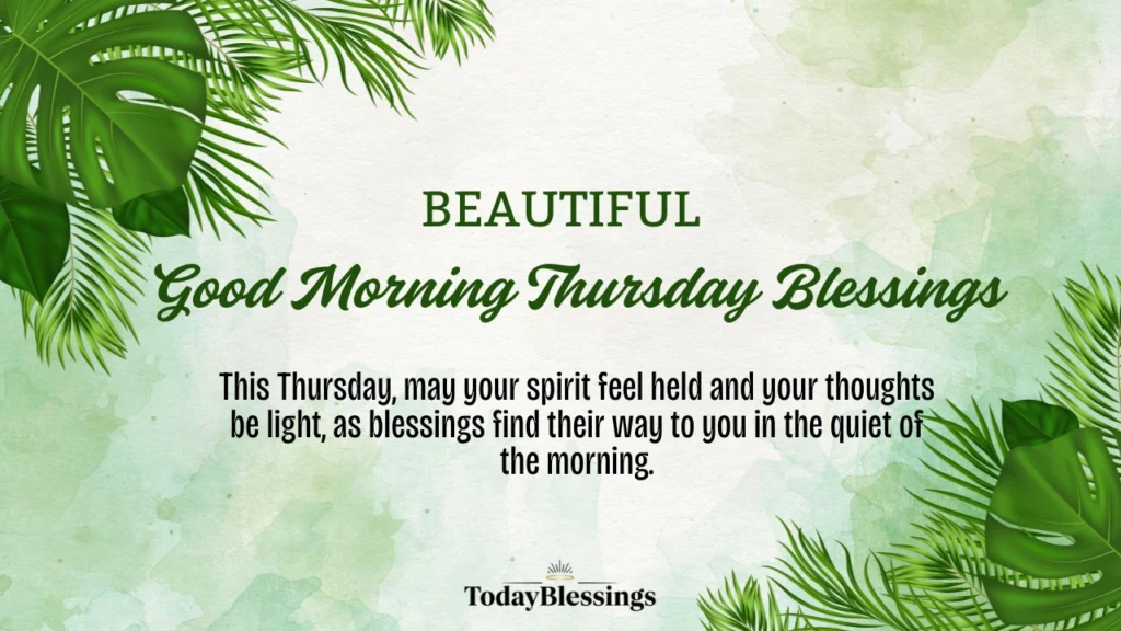 Good Morning Thursday Blessings