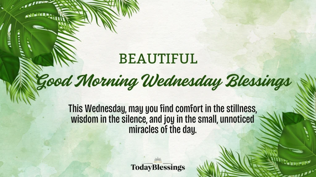 Good Morning Wednesday Blessings