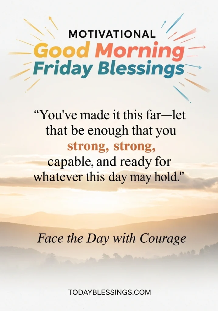 Motivational Good Morning Friday Blessings