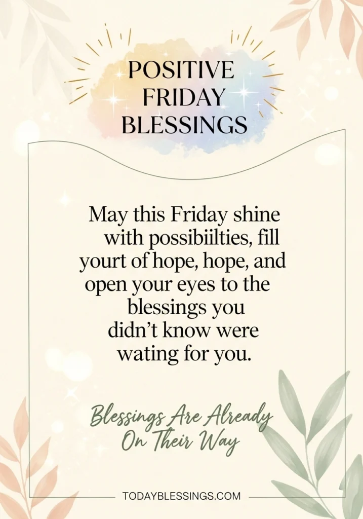 Positive Friday Blessings